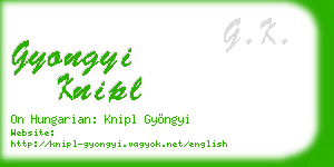 gyongyi knipl business card