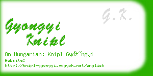 gyongyi knipl business card